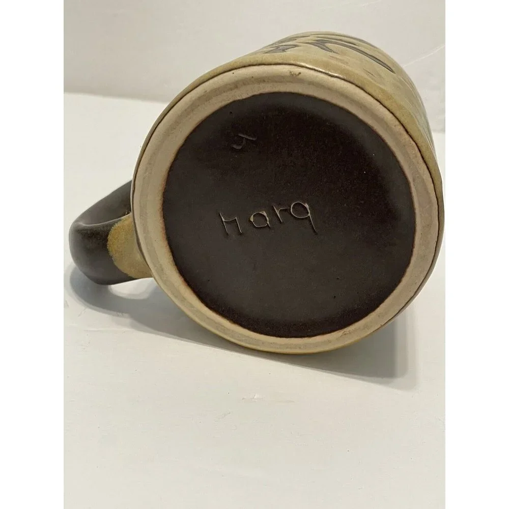 Mara of Mexico Brown Stoneware Coffee Mug Tea Cup Sun Energy Positivity Clarity - Picture 7 of 9